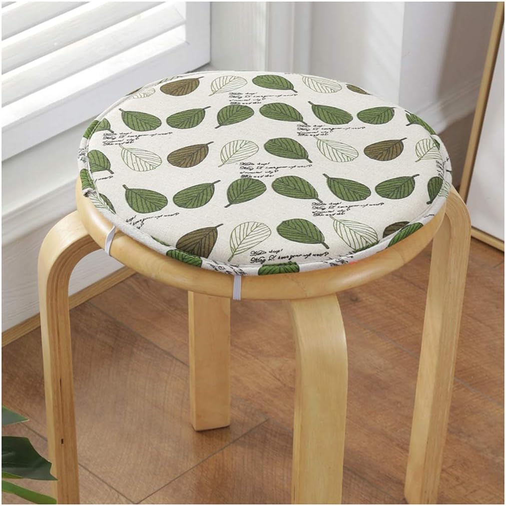 GHJL Set Of 2 Small Round Stool Cushions Chair Pads For Dining Kitchen