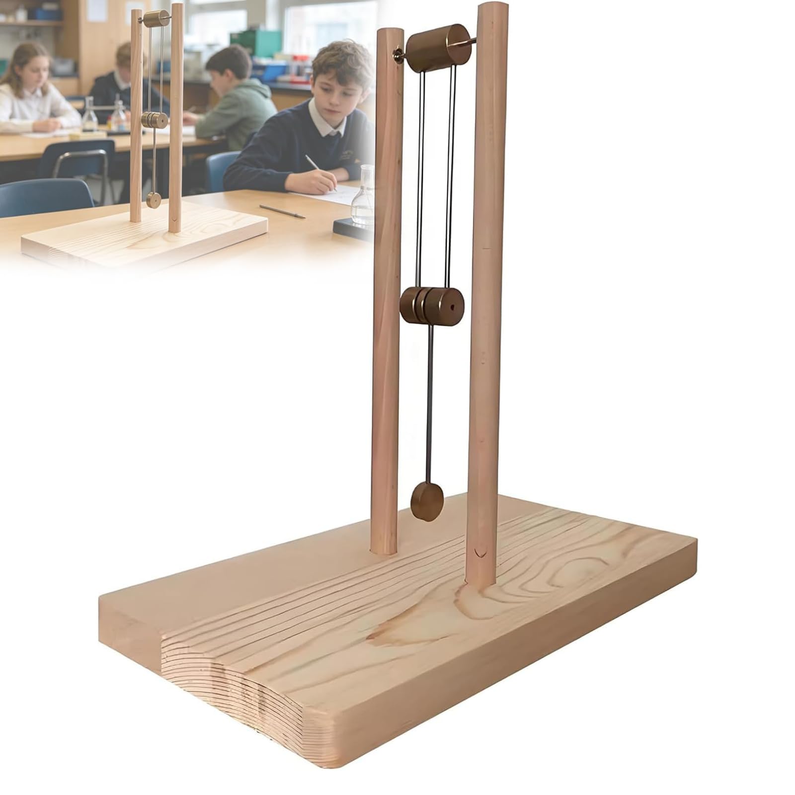 WLSYX Wooden Chaotic Double Pendulum, Kinetic Energy Sculpture Pendulum Desk Toy, Visual Chaos Physics Demonstration, Stable Solid Structure, For Stress Relief, Office, Home, Desk Ornament
