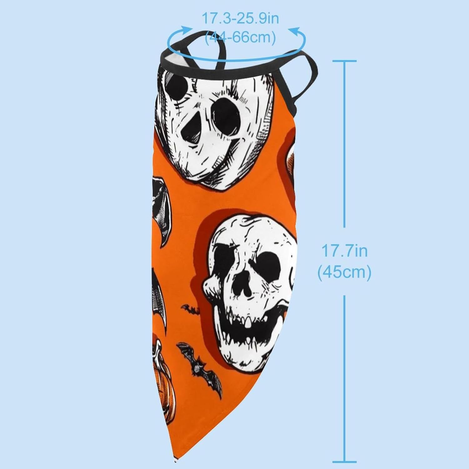 4 Pack Cute Halloween Wallpaper 3 Neck Gaiter Face Scarf Cover Sun Protection Balaclava Cloth Bandanas with Ear Loops