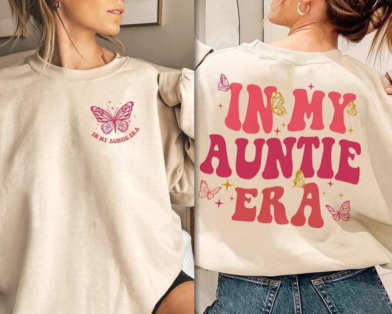 In My Auntie Era Shirt, Aunt Era, Sweatshirt, Aunt Shirt, Retro Aunt Sweatshirt