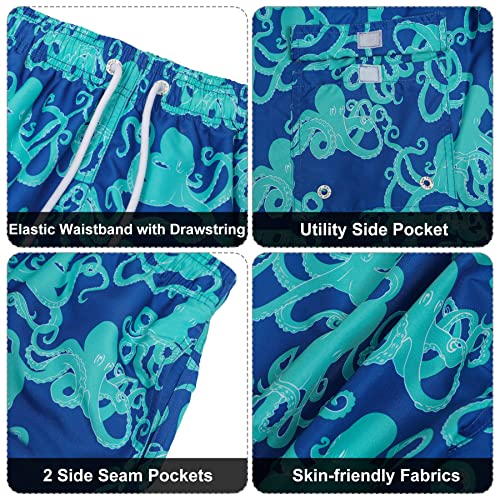 SEAUR - Mens Swim Trunks Swimwear Athletic Swimsuit Funny Print Bathing Suit Summer Board Shorts Sports Beach Pants3