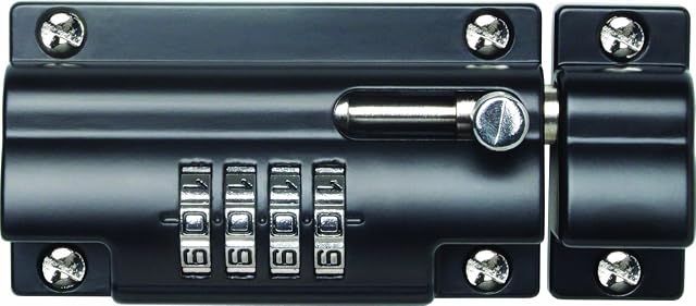Sterling CLB110BK 110mm 4 Unique Combination Locking Bolt-Black-with Anti-Tamper Security Fixing Screws