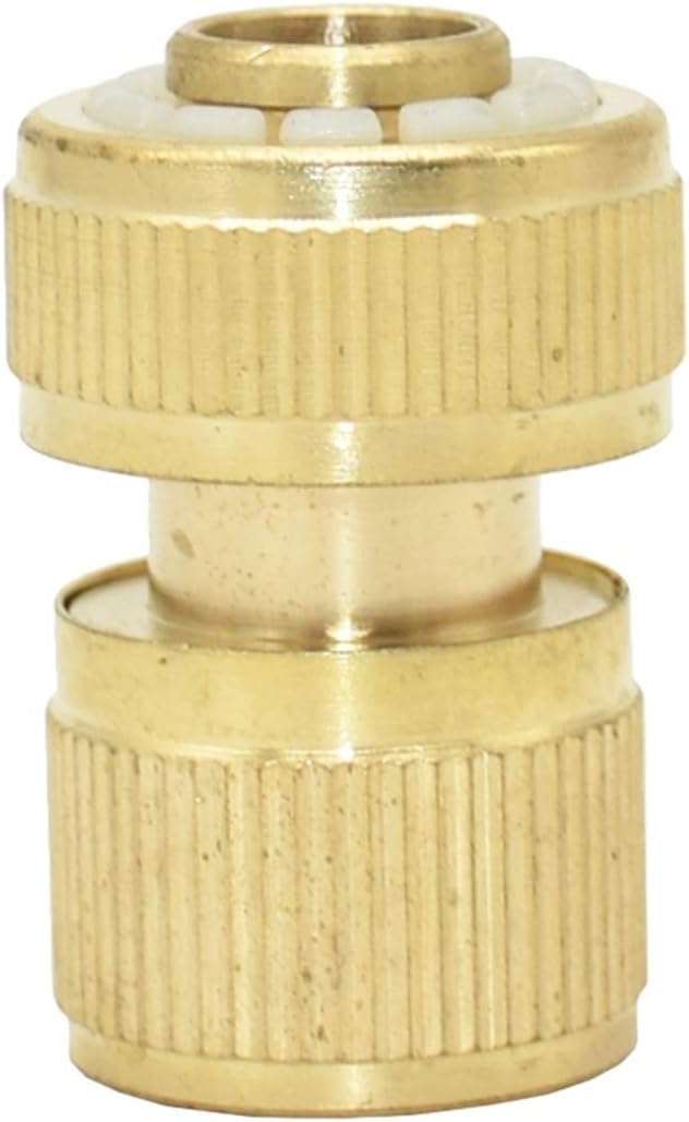 Garden Hose Connection Accessories 5pcs Brass 3/8 1/2 3/4 Inch Hose Quick Coupling Garden 8/11 16mm 20mm 25mm Hose Copper Water Stop Connector Water Gun Accessories (Color : 3I8 x C)