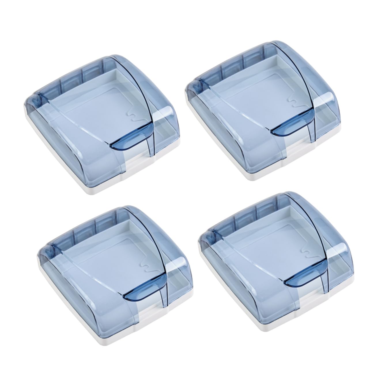 LIFKICH 4Pcs Wall Socket Cover Shield Blocker Outlet Protector for Home Bathroom Kitchen Easy Install Type Versatile Electrical Guard