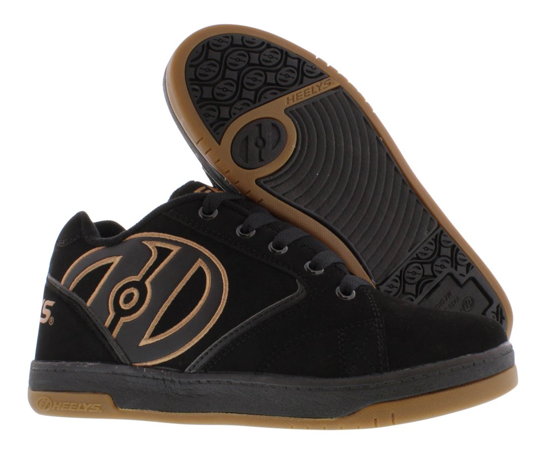 HEELYS Kids Propel 2.0 Skate Shoe, Black Gum, 4 Big Kid