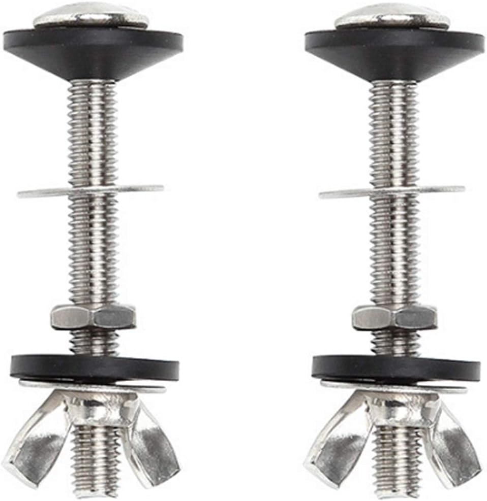 2 Pcs Toilet Tank Bolts Toilet Tank Fixing Kit Stainless Steel Toilet Close Coupling Toilet Cistern Bolts for Toilet Close Coupled Toilet Kit