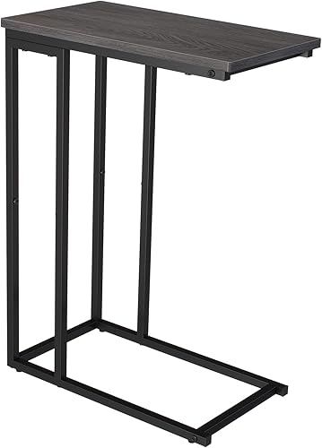 Miniatura 14 de Yusong - Mesa auxiliar en forma de C - Se desliza debajo del sofá, cama, mesa pequeña para espacios pequeños, delgada sobre la cama, mesa para café