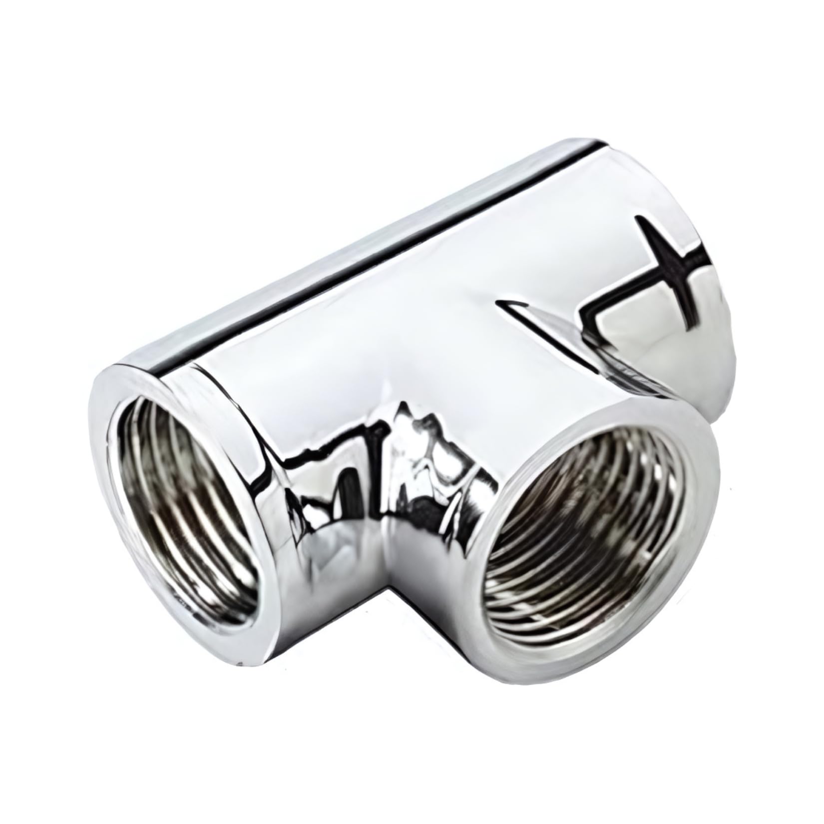 KI® 1/2 Inch Brass Chrome Plated CP Tee | Internal Threaded Tee Pipe Fitting | Heavy-Duty 3-Way Connector for Plumbing Applications | Pack of 1
