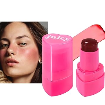Multi-Use Cooling Water Jelly Blush, Juicy Love Blush, 3-In-1 Cheek Tint & Eyeshadow & Lip Tinted, Long-Lasting Moisture Creates A Moist Watercolor Effect-1,000+ Swipes Per Stick #04