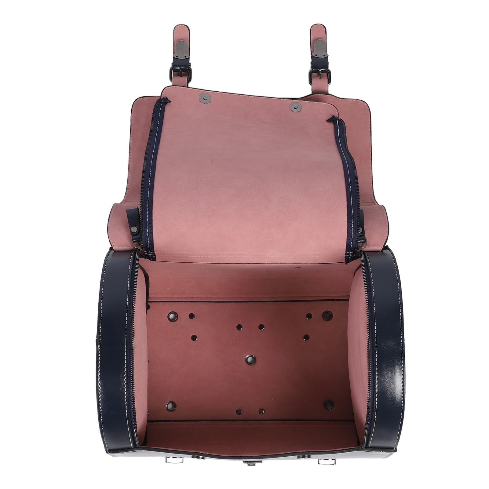 Borsa posteriore per moto da 29,5 l, resistente all’acqua, con chiusura rapida e lucchetto a combinazione, adatta a scooter e biciclette elettriche, realizzata in robusta pelle e (Blu)