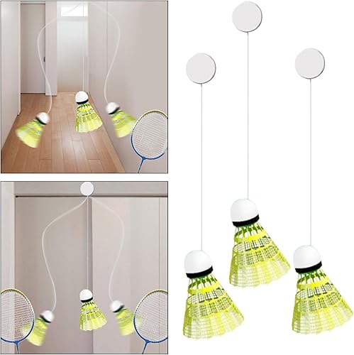 Miniatura 7 de Entrenador de bádminton, dispositivo ajustable de entrenamiento para niños, adultos, con bádminton para juegos, deportes, fitness