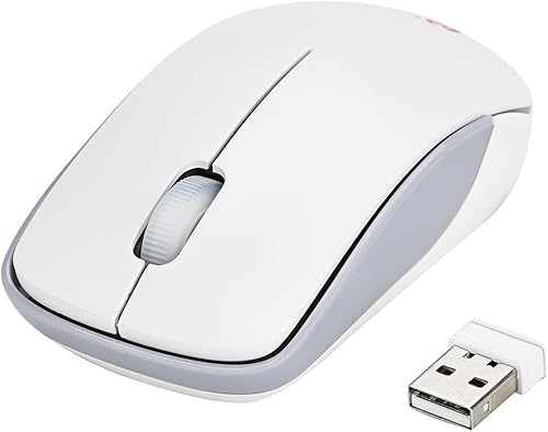 MCSaite 2.4G Slim Ratón inalámbrico con Nano Receptor (blanco)