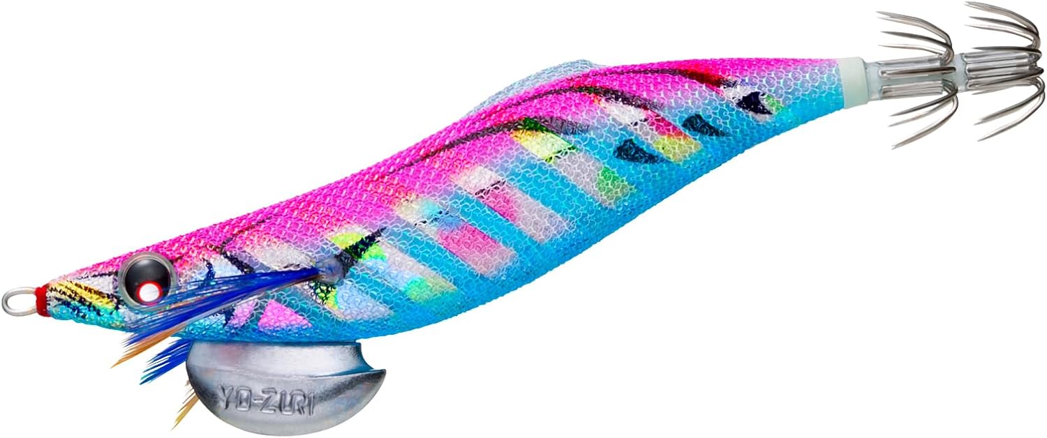Duel YO-Zuri Egg, Squid Fishing Lure, Aoli Q LC [Fishing Tackle Fishing Tackle Bait Tree, Rigging, Aori Squid] No. 3.0 BLMP: 06, Blue Luminous Marble Pink (Number Fishing Master A1765-BLMP)