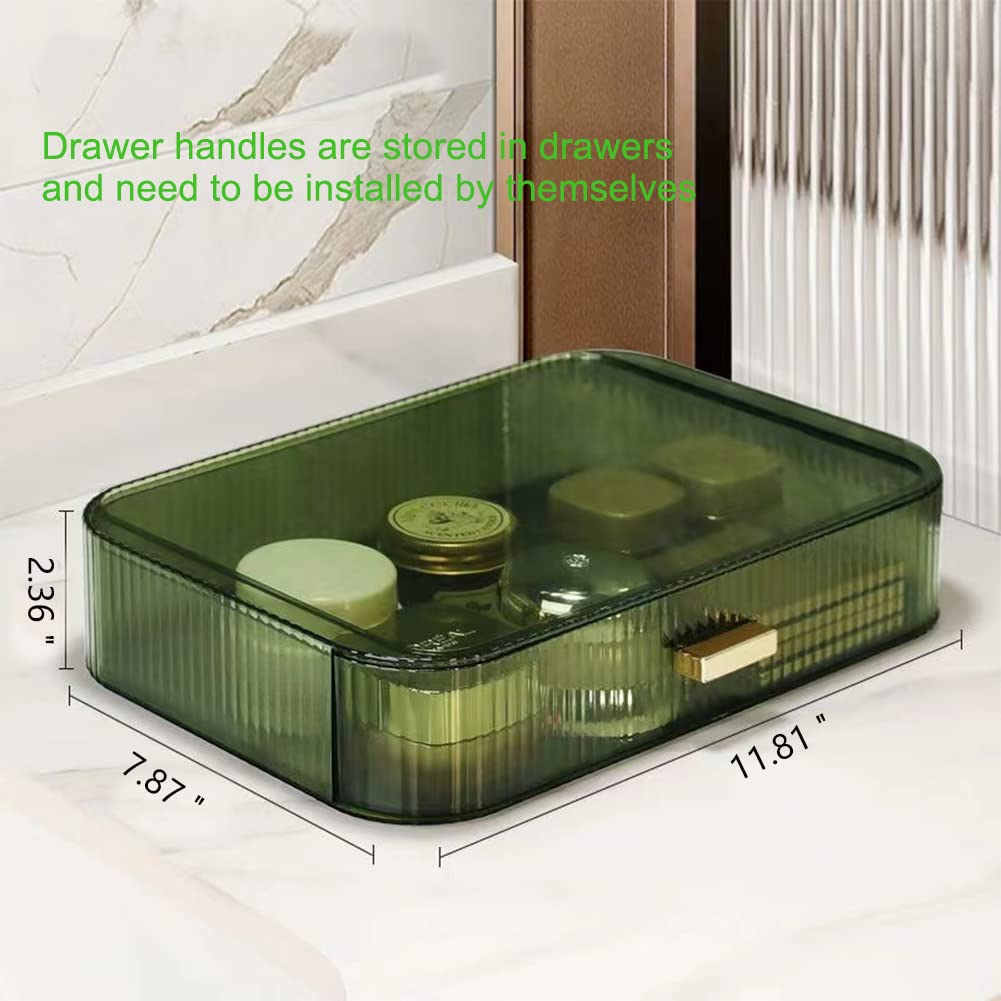 MIUOPUR Stackable Makeup Organizer Drawers, Bathroom Vanity Organizers and Storage, Ideal for Desk and Dresser Countertops, Great for Cosmetics, skincare, Lipsticks, Nail Care -Green - Image 7