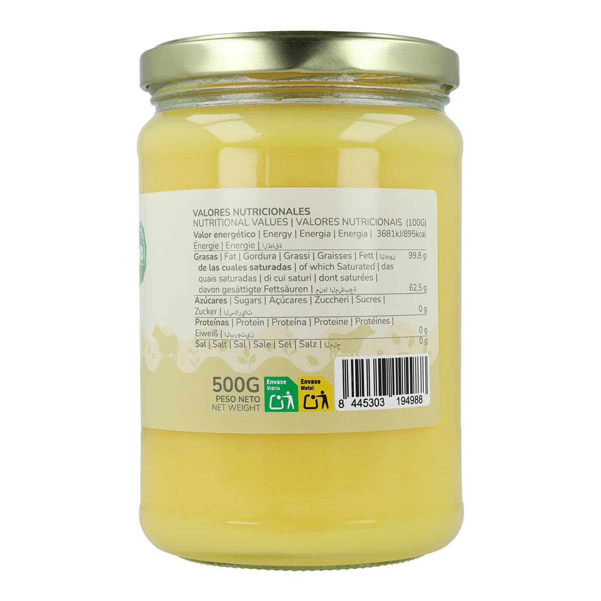 Planète potager | Lot de 3 beurres clarifiés ghee 500 g – Beurre clarifié bio sans lactose ni caséine, idéal pour cuisiner, régime céto, paléo et ayurveda, goût doux et texture crémeuse