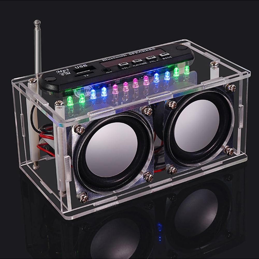 Tiardey DIY Electronic Soldering Kit Radio FM Bluetooth Speaker Kit With Sound Control Indicator Light Electronic Kit For School Electronics Training - Image 2