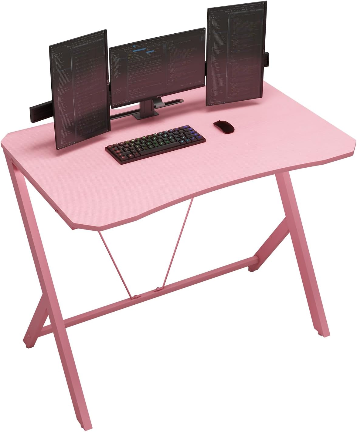 DEILALY 35 inch Small Desk Gamer Table Carbon Fiber Gaming Desk Computer Table Gamer