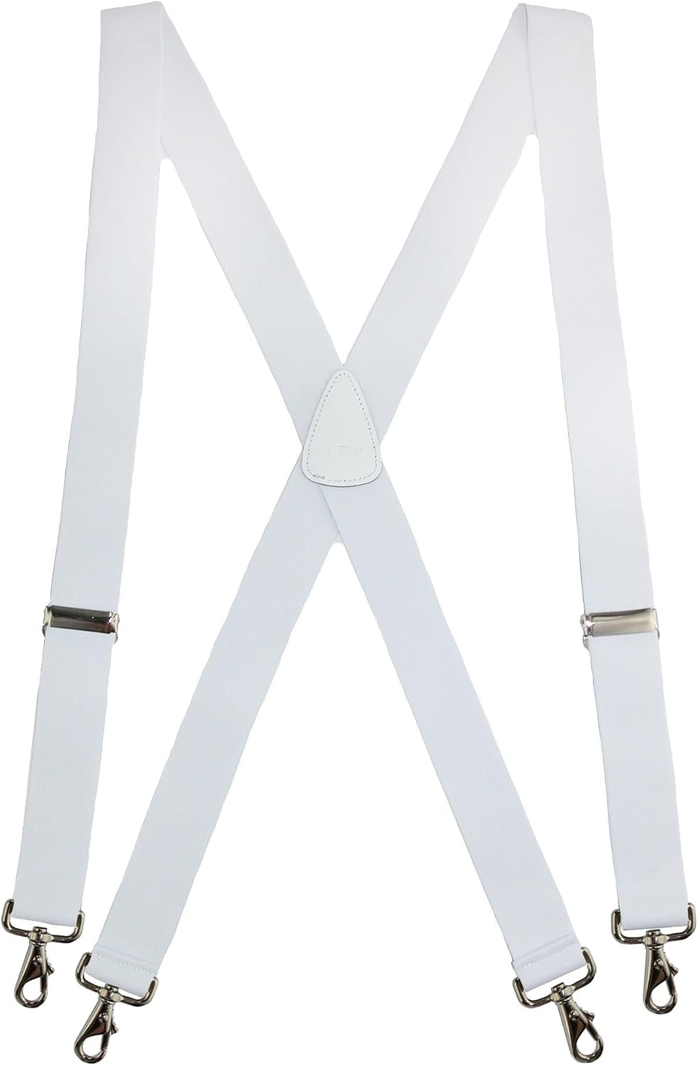CTM Men's Big & Tall Elastic Solid Color X-Back Suspender with Swivel Hook Ends