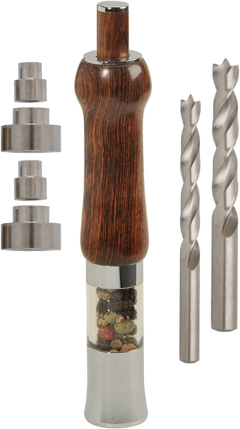 Penn State Industries PKGRIND8SS One Handed Press Top Peppermill Kit Starter Package Woodturning Project