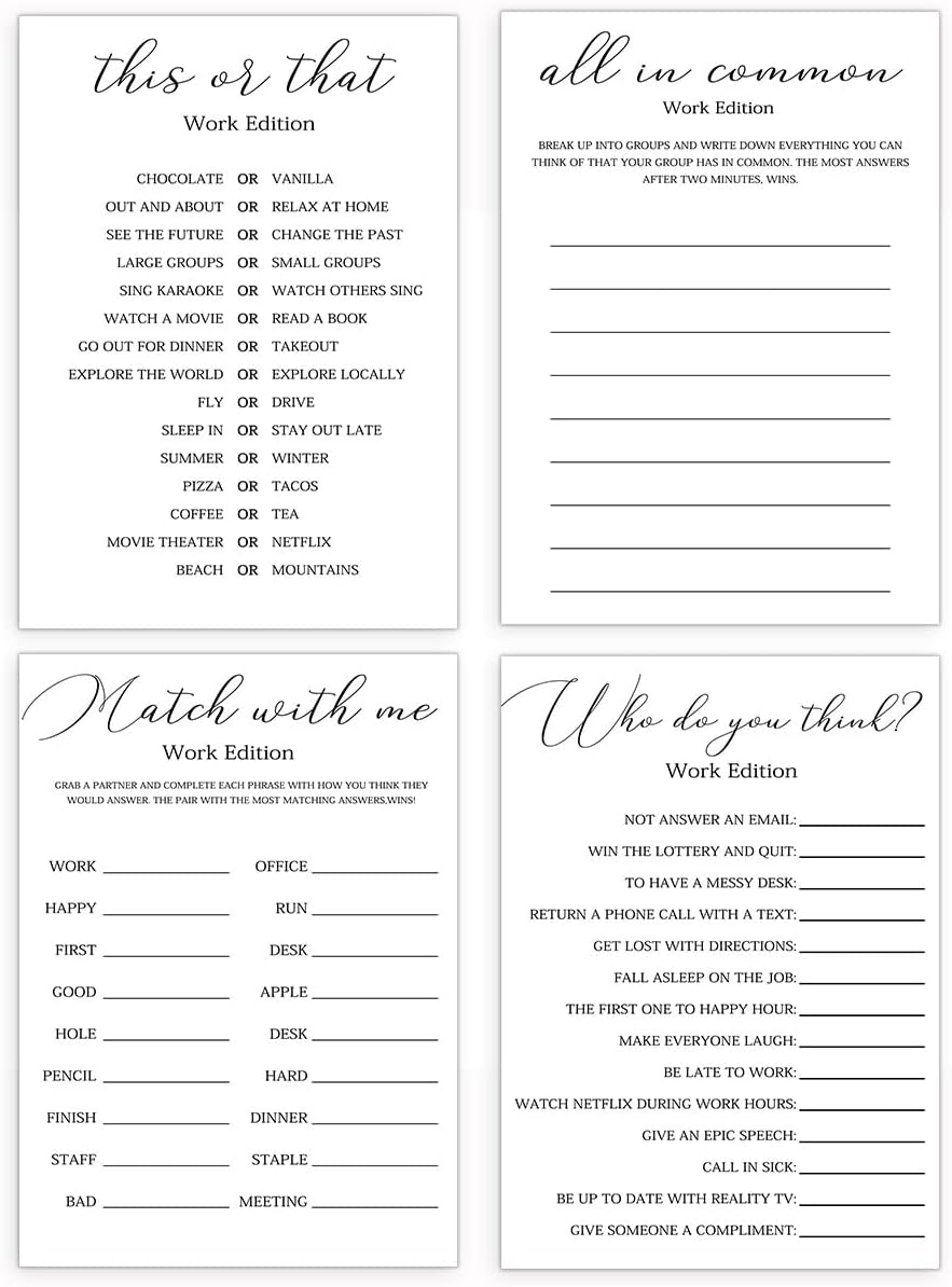 LNOKRIM Team Building Games, Team Meeting Games, Funny Work Party Games, Office