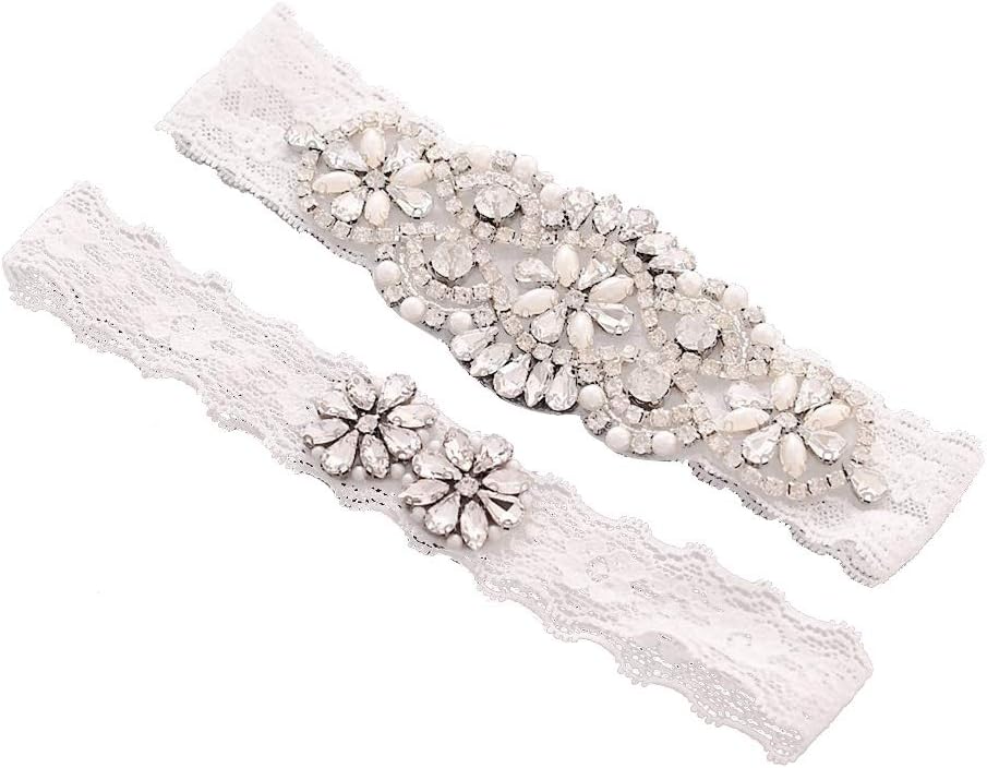 Belt Bridal Crystal Foot Decor Wedding Bride Garter Lace Thigh Ring Sexy Rhinestone Floral Leg Band Ornaments Accessary Party Holiday Supplies Ladies