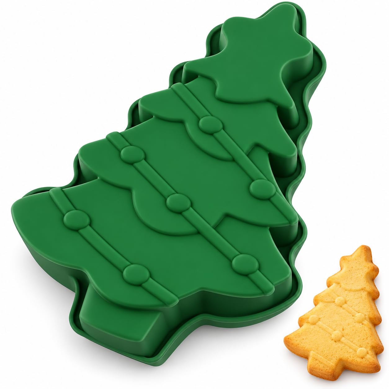 Ciieeo Christmas Tree Silicone Mould, Xmas Cake Pan, Baking Tray