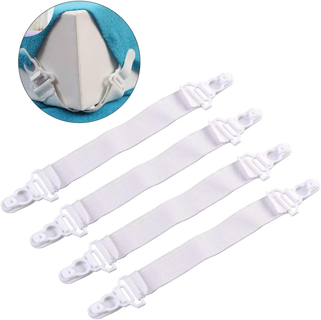 4pcs Garter Style Elastic Bed Sheet Grippers Garter