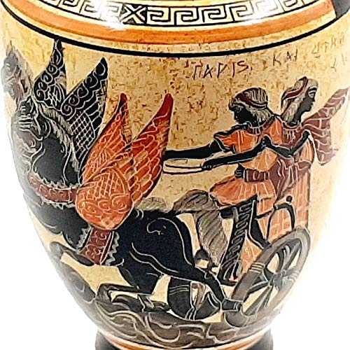 Miniatura 9 de Greek Pottery Amphora Vase 35cm,Paris abducts Helen