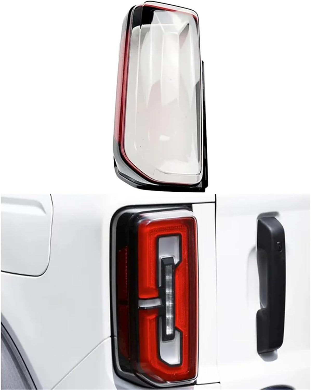 For Ford Bronco 2023 2024 Car Taillight Cover Lens Shell Rear Taillamp Transparent Lampshade Auto Light Lamp Mask Lampcover(Left)