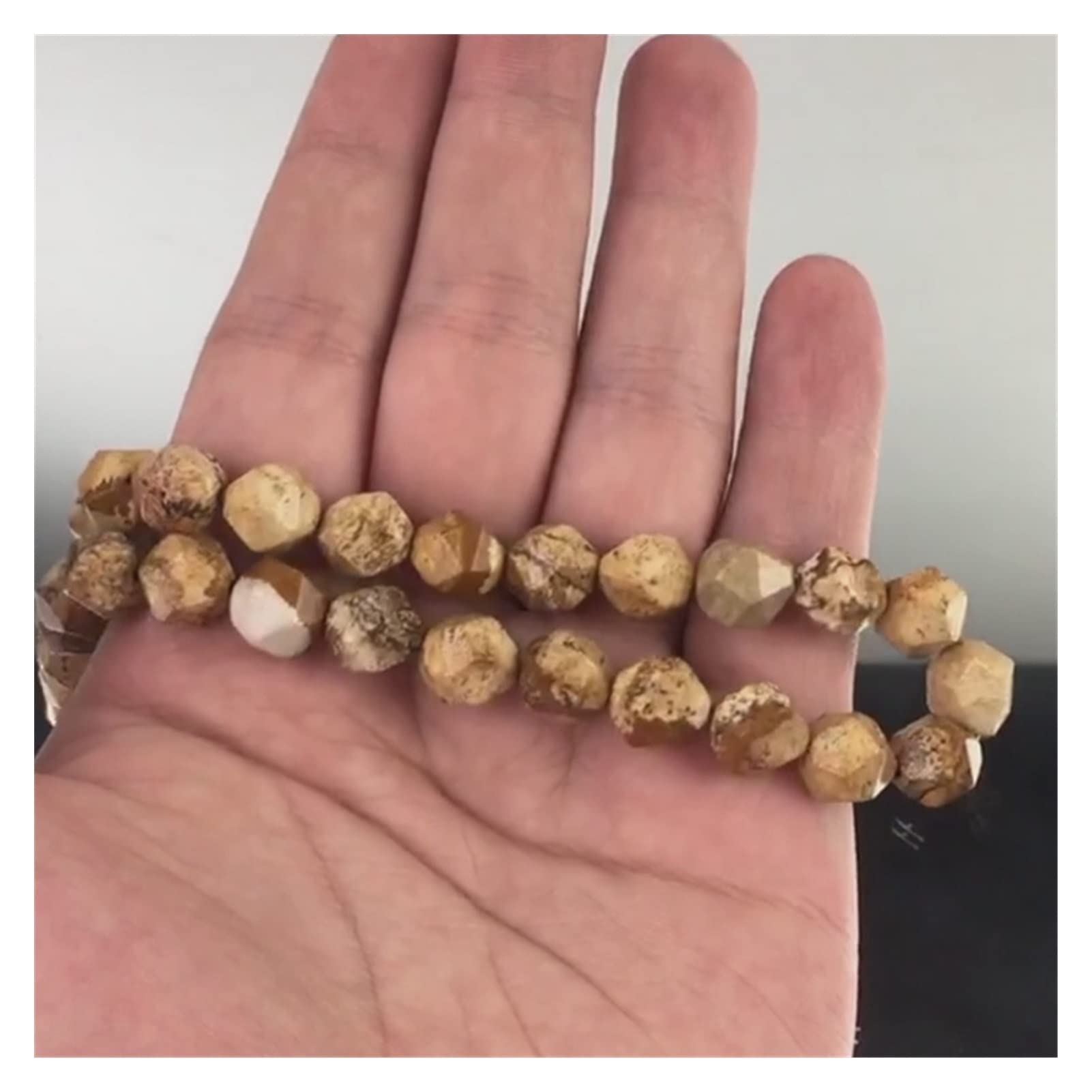 Kolekcje domowe Naturalny kryształ szorstki naturalny fasetowany jaspis kamień koralik luźne koraliki dystansowe do produkcji biżuterii DIY bransoletka naszyjnik sznur 15 cali sznur 6/8/10 mm