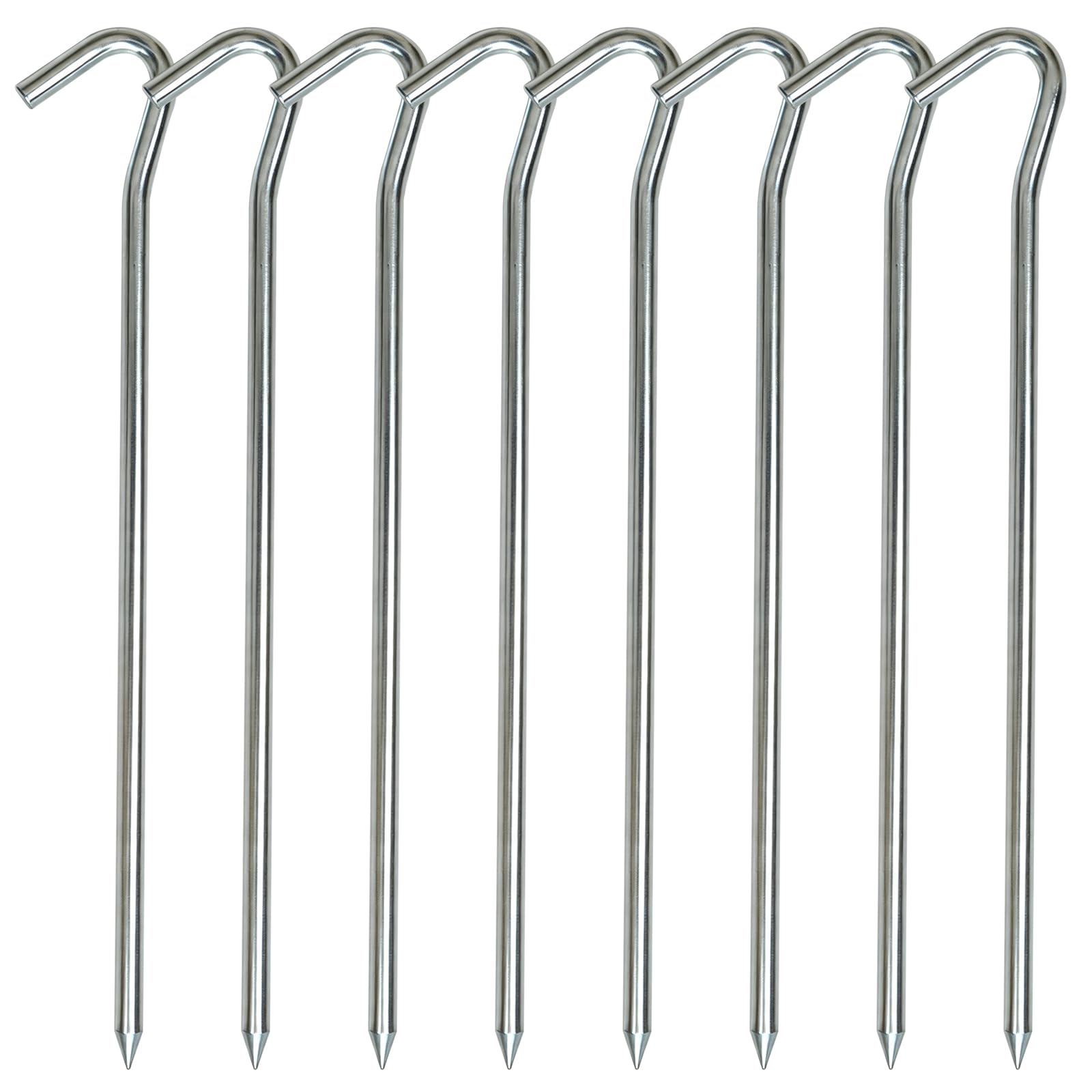 AAGUT Metal Tent Stakes Heavy Duty 9 Inch, Anti-Rust Yard Pegs for Camping