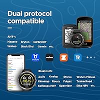 Vista 4 de Monitor de frecuencia cardíaca HS500, correa de pecho con sensor de frecuencia cardíaca, protocolo ANT+/Bluetooth, compatible con aplicaciones