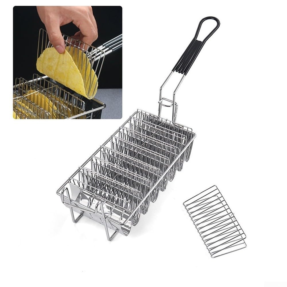 Cesta para Freír 8 Rejillas para acero Inoxidable Cesta para