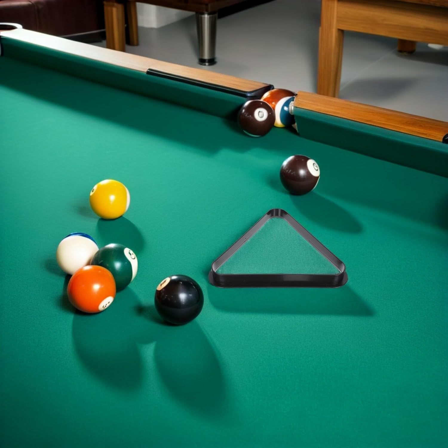 Yardwe Mini Triangle Pool Rack Billiard Ball Triangle Rack Diamond Rack Pool Table Ball Holder Positioning Rack for Miniature Pool Billiards Accessory