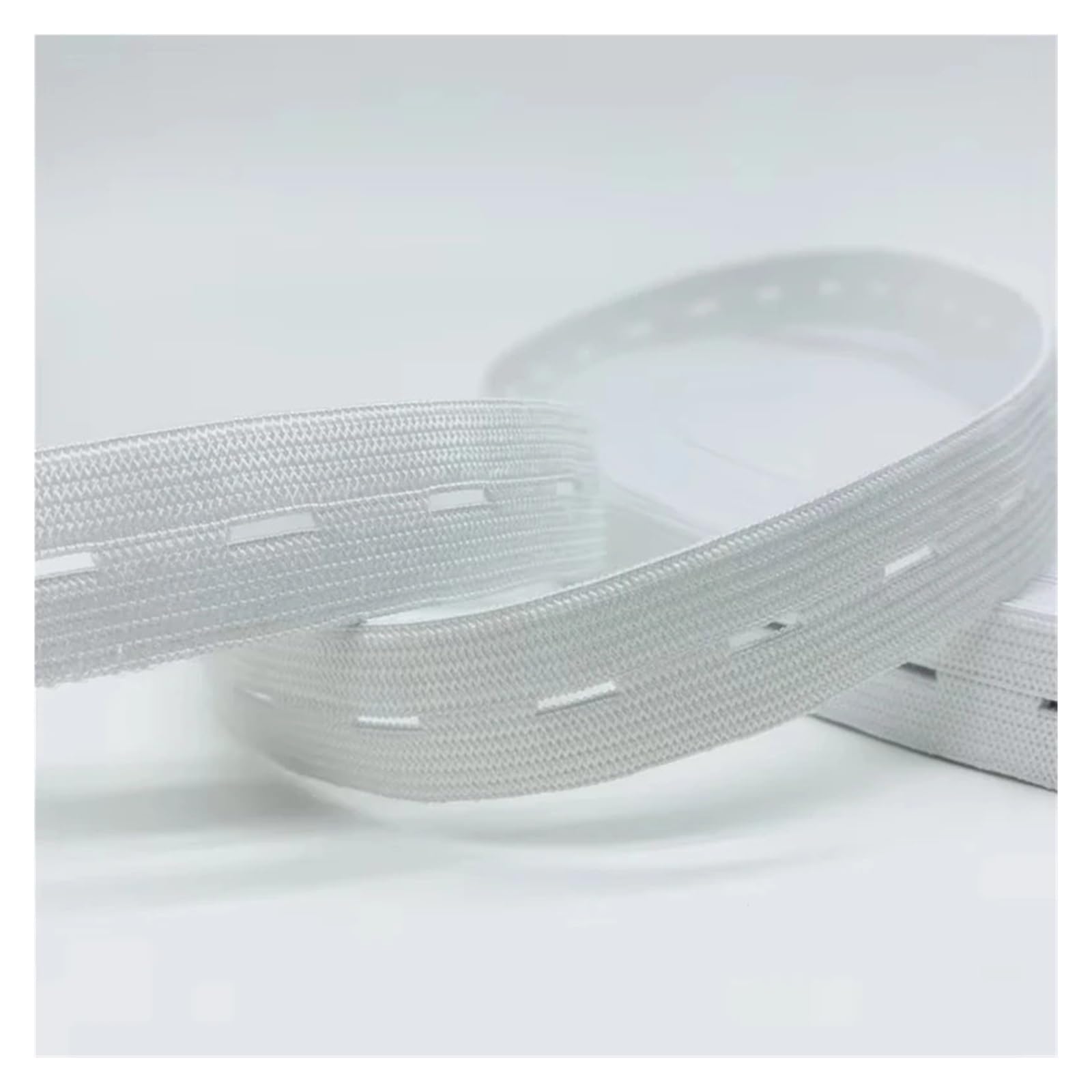 Bande Élastique Boutonnière 20mm x 5M Noir Blanc