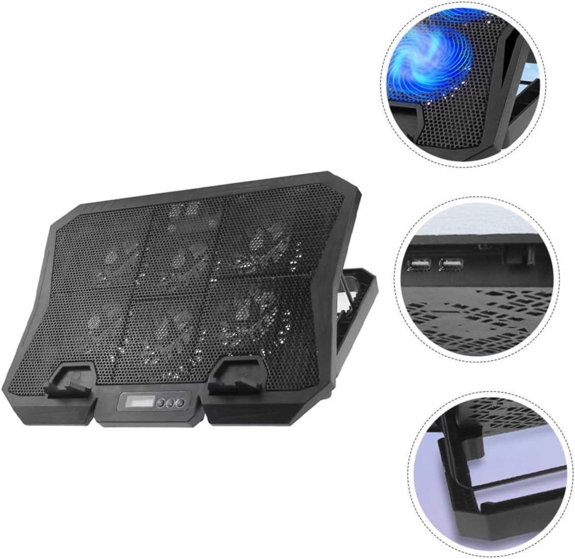 TEHAUX Laptop Cooling Pad with Quiet Adjustable Fan 15.6-inch Cooling Stand for Notebook Laptops, USB Powered Base Cooler for Gaming and Office Use