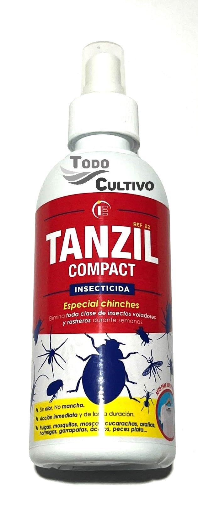 Insecticida acaricida contra chinches-acaros-piojos y otros incomodos parasitos. Spray pulverizador de 250ml