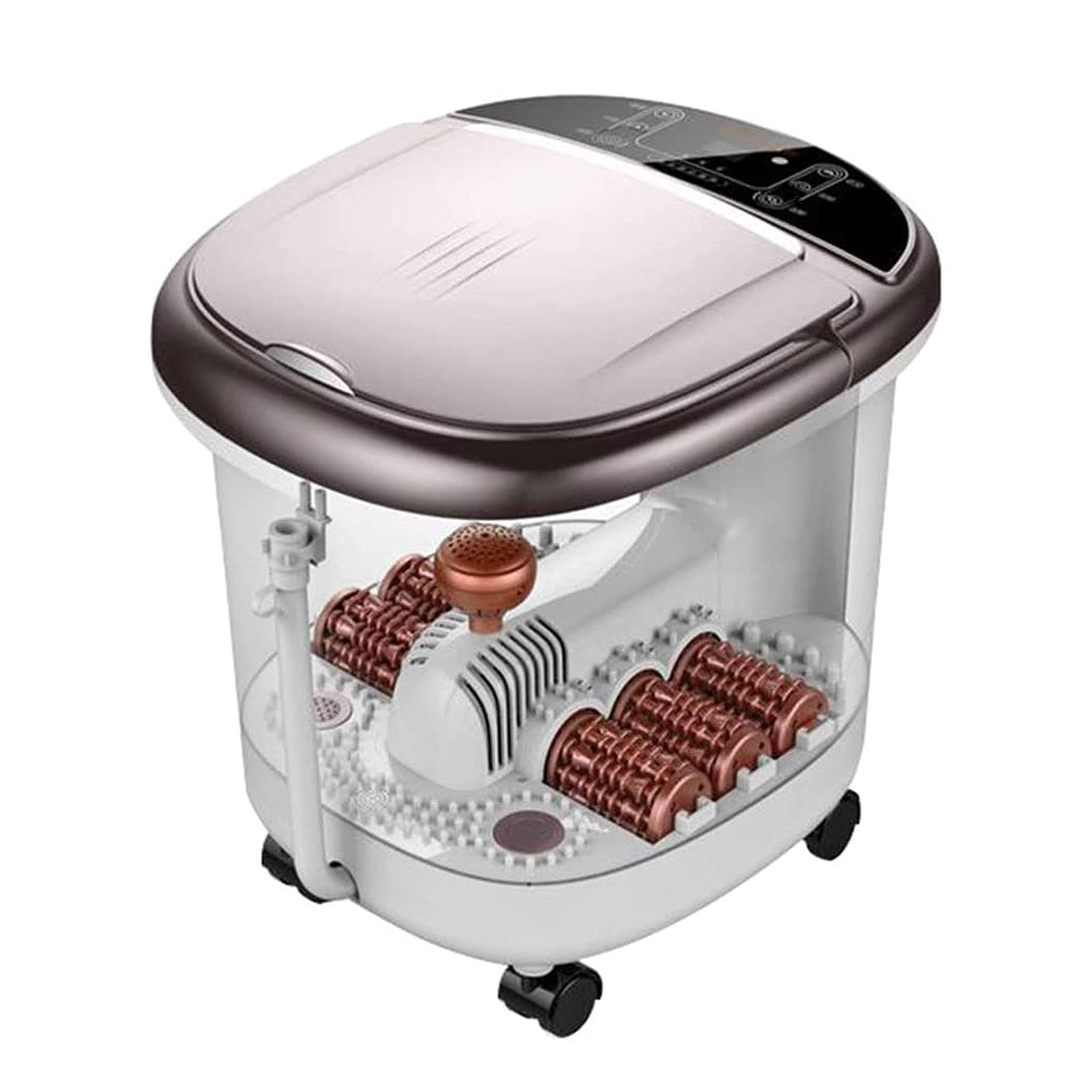 Masajeador de baño de pies SPA con Calor y 3 Modos automáticos y 6 Rodillos de Masaje motorizados, Tiempo y Temperatura Ajustables