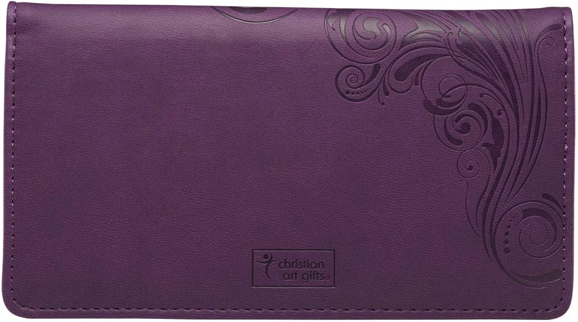 Checkbook Cover Purple I Can Do Everything Phil. 4:13 : Clothing, Shoes & Jewelry