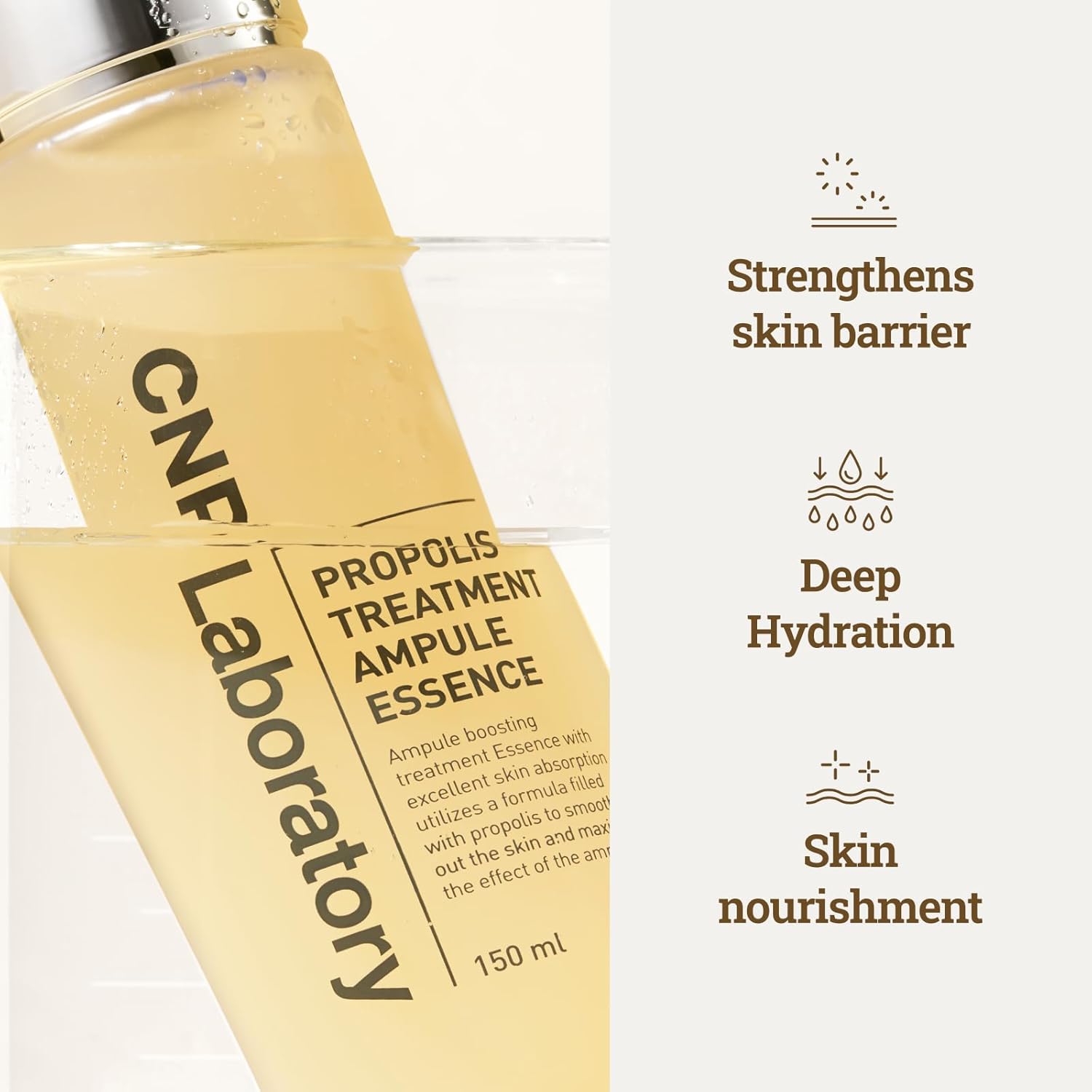 CNP Honey Glow Booster Toner (5.07 fl. oz) - Hydrating Honey Ceramide Toner with Propolis Extract & Hyaluronic Acid, Soothing, Nourishing, for Glass Skin, Gifts for Women, Korean Skin Care - Image 4