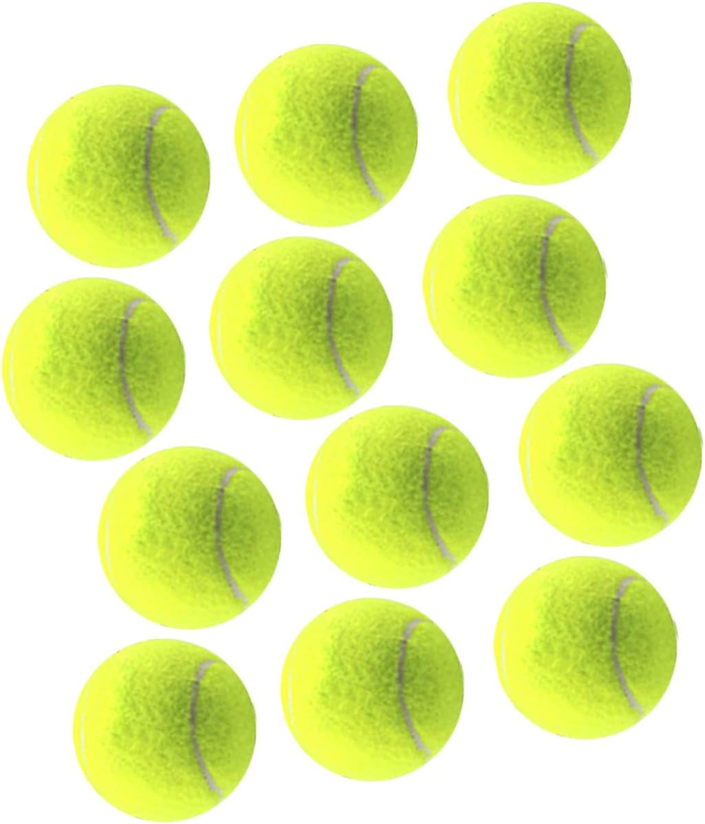 Hemoton 12pcs Training Tennis Balls Quality Material for Outdoor Sports Practice Bulk Tennis Balls Comfortable to Play