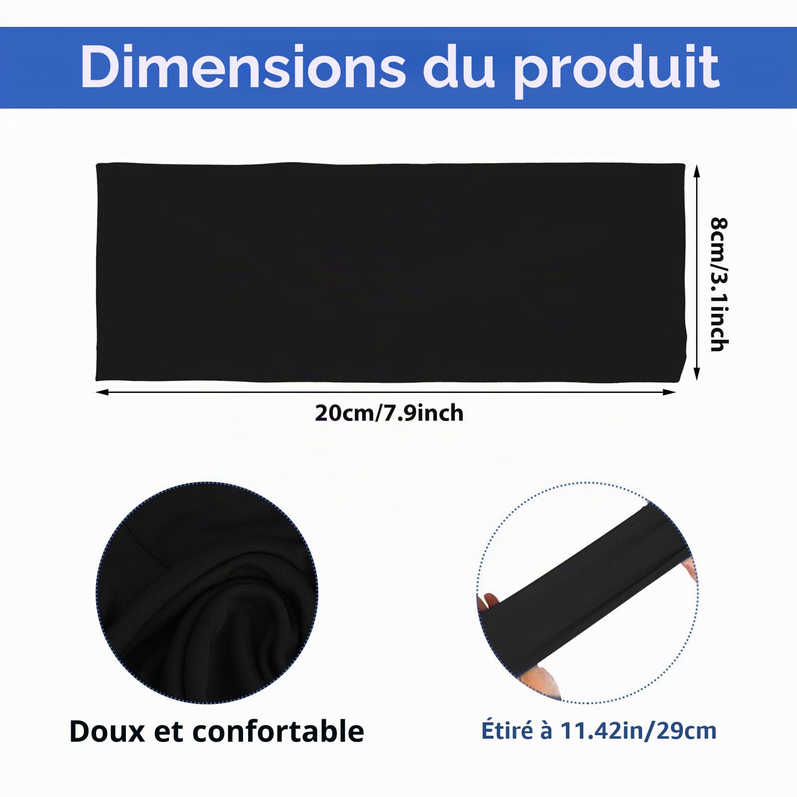 Lot de 6 bandeaux de sport rafraîchissants pour enfants, pour football, baseball, karaté, course à pied, élastiques pour filles et garçons