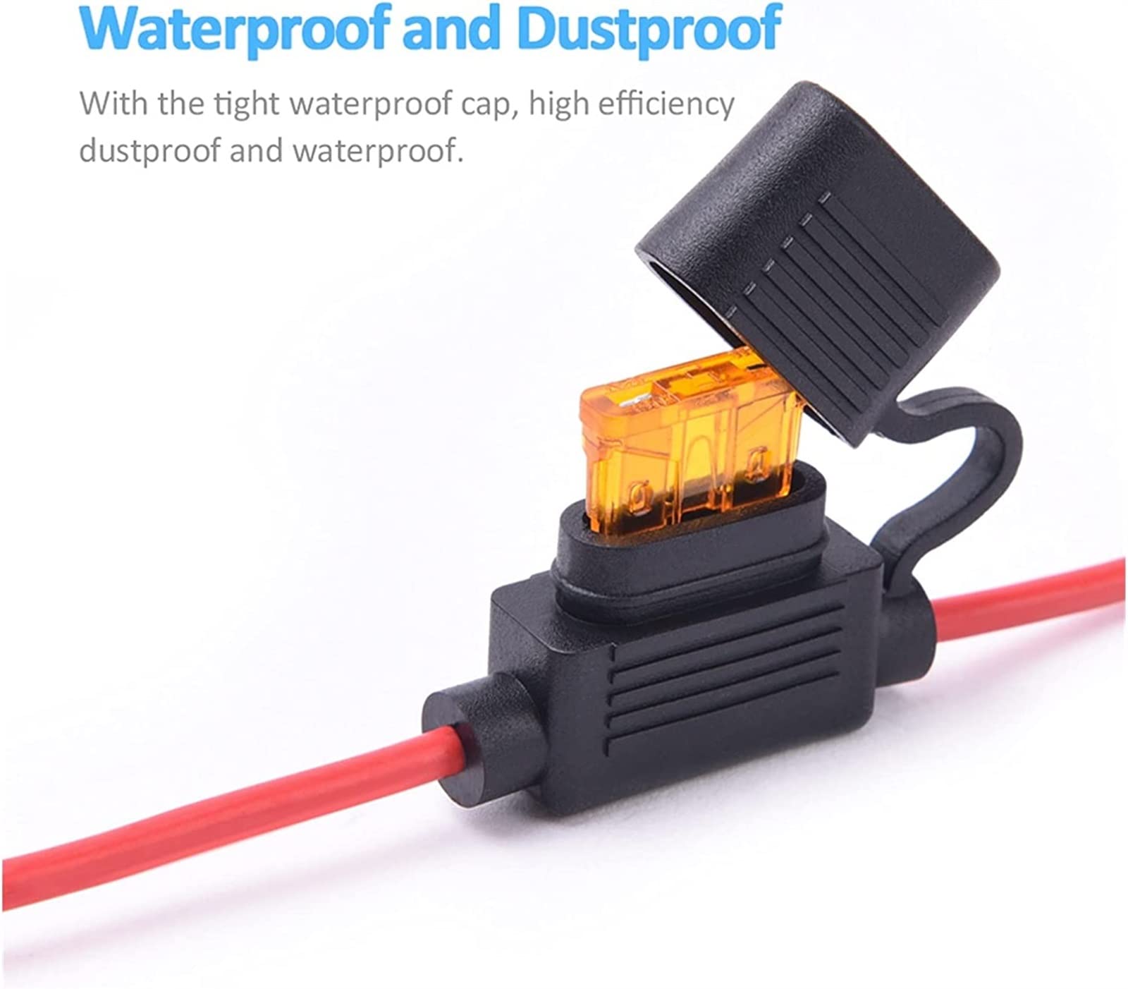 Car Truck 120 pezzi fusibili a lama kit assortimento di standard universale con 10 portafusibili in linea 14 AWG e amplificatore