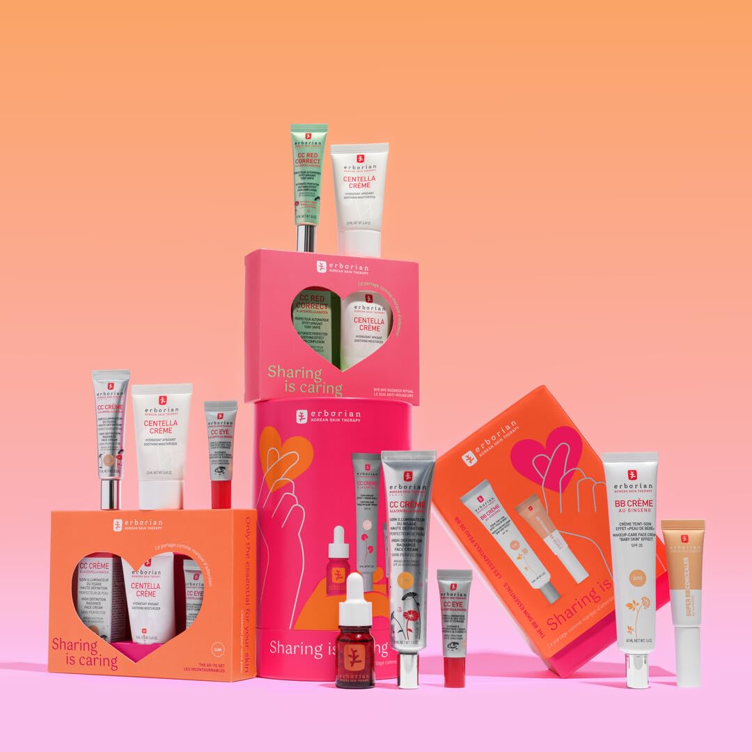 Erborian - Les Essentiels effet BB - Coffret duo BB Crème x Super BB Concealer - BB Crème Doré 40ml + Super BB Concealer Doré 10ml - Soin Cosmétique Coréen