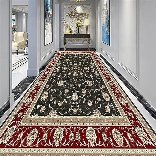 Tapis entree interieur long antidérapant vert 70 x 460 cm