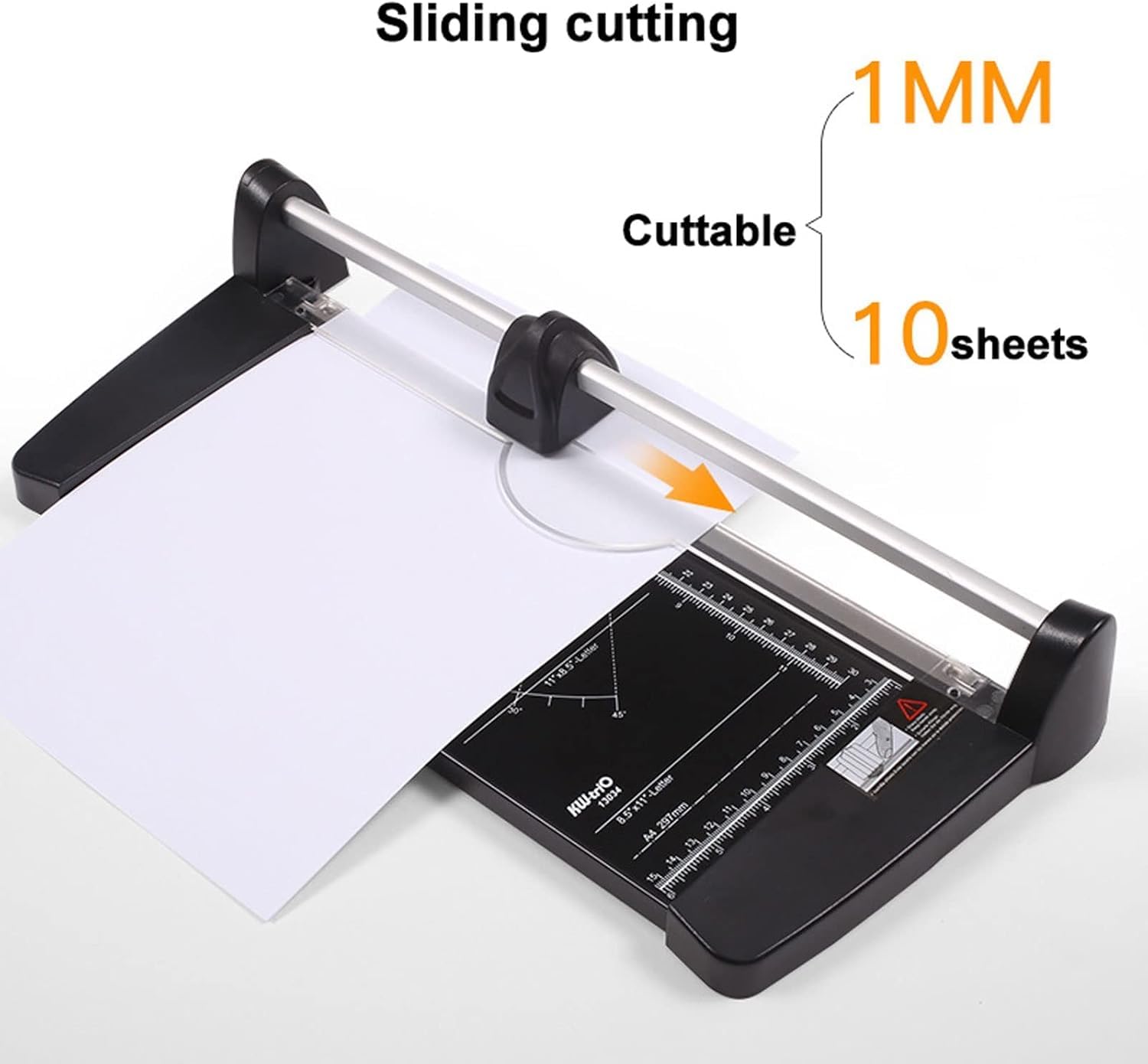 Taglierina rotativa da 60 cm, per carta, cartoncino, foto, taglio preciso a ghigliottina, capacità 10 fogli, forniture per ufficio e scuola