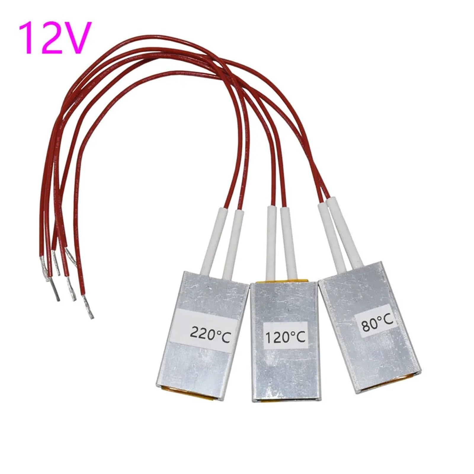 Element grzewczy PTC 220 V/12 V 80-220 stopni element 1 sztuka (12 V 80 stopni)