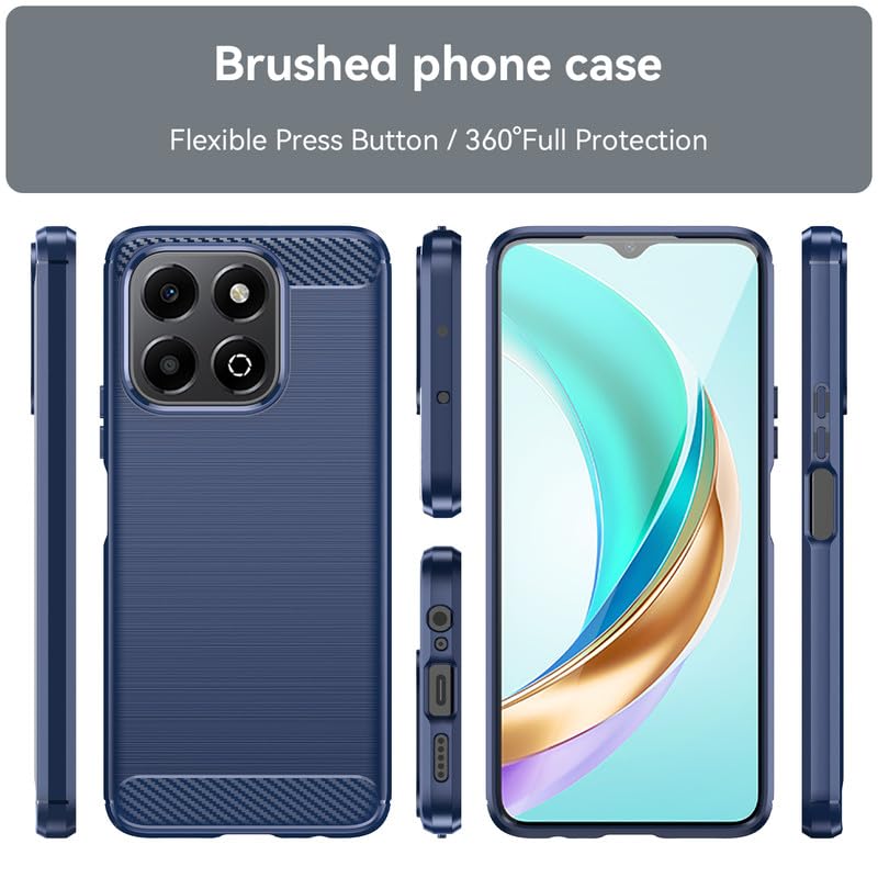 Image of Hybrid Carbon Fiber Back Case for Honor X6B (Blue)
