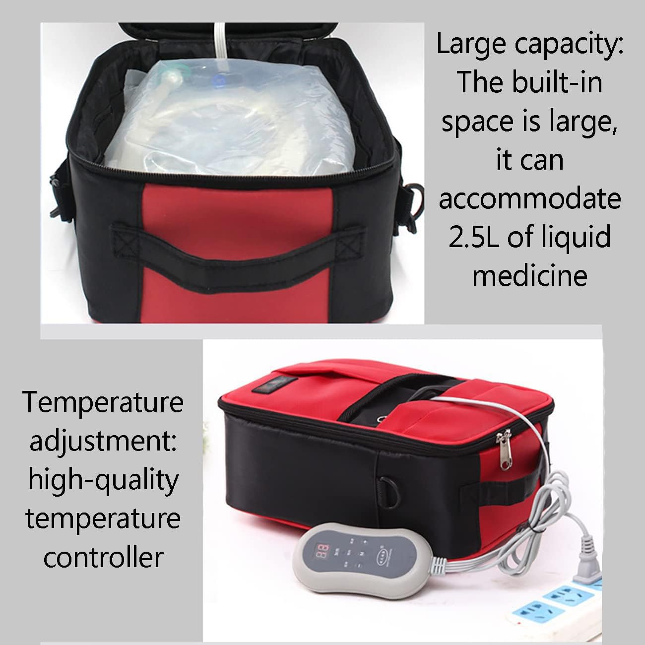Peritonealdialyseflüssigkeits-Heizpaket, Heizbox mit konstanter Temperatur, 2,5 L, 36–45 °C Heizbereich