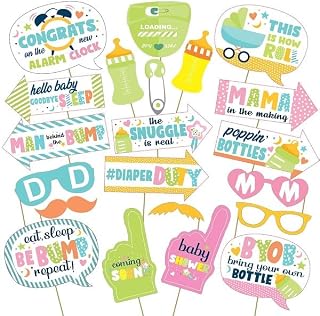 Baby Shower Props- Set of 21 Pcs Baby Shower Decoration Items | Maternity Photoshoot Props | Baby Naming Ceremony Props | Baby Shower Props for Decorations | Maternity Props for Photoshoot
